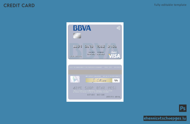 Beispielvorschau der Visa-Debitkarte der paraguayischen Banco BBVA Bank